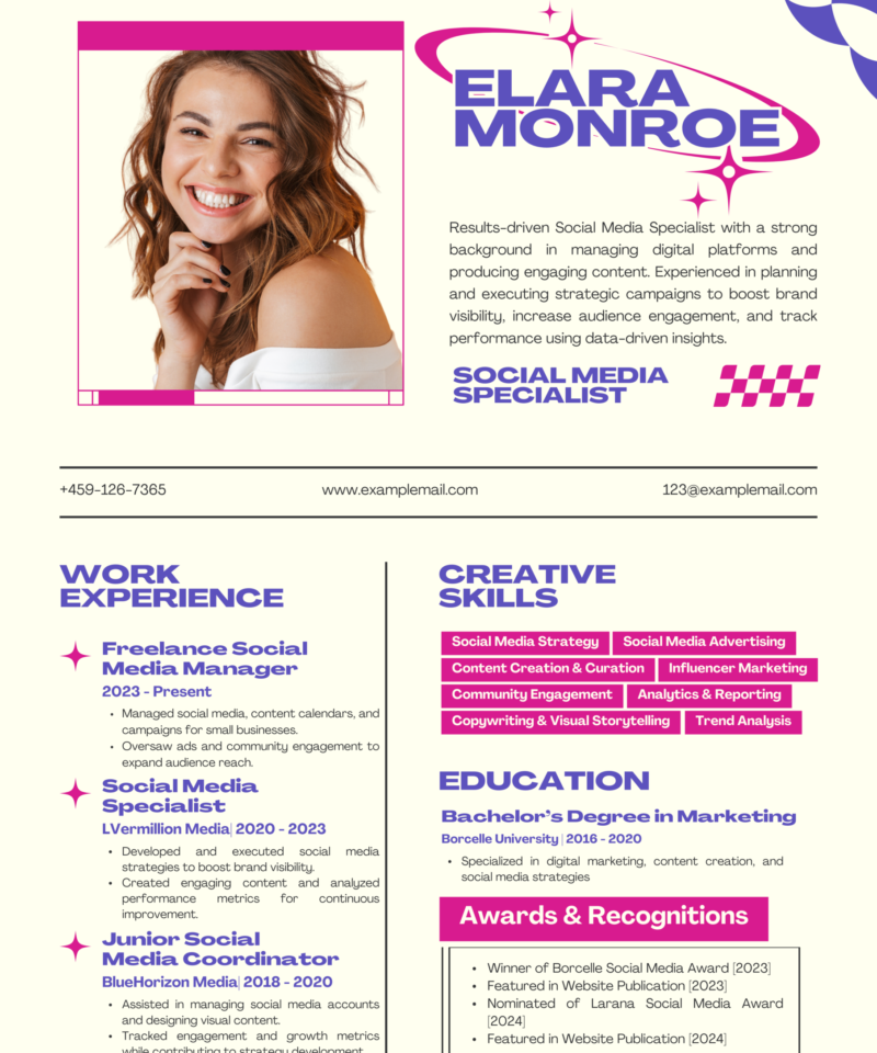 Creative CV Template – Unique & Modern Resume Design