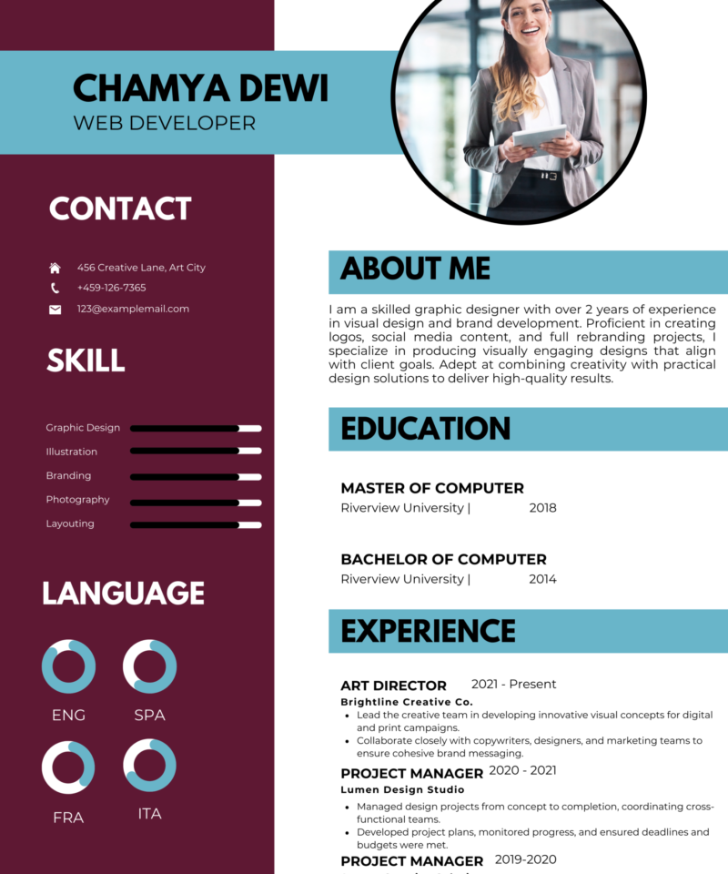 CREATIVE CV Template 2 Free Download