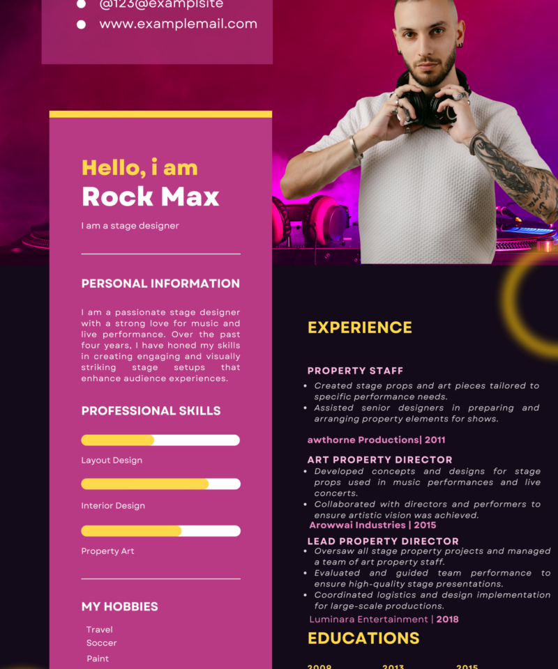 Creative CV Template – Unique & Modern Resume Design