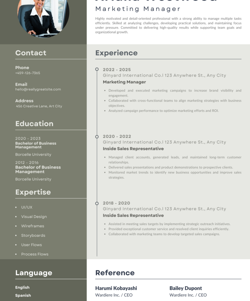 Modern CV Template – Clean Professional Resume Design