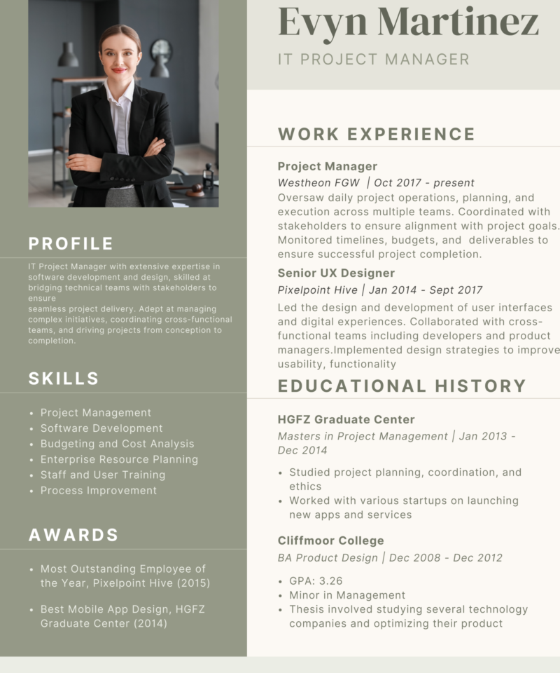 Modern CV Template – Clean Professional Resume Design