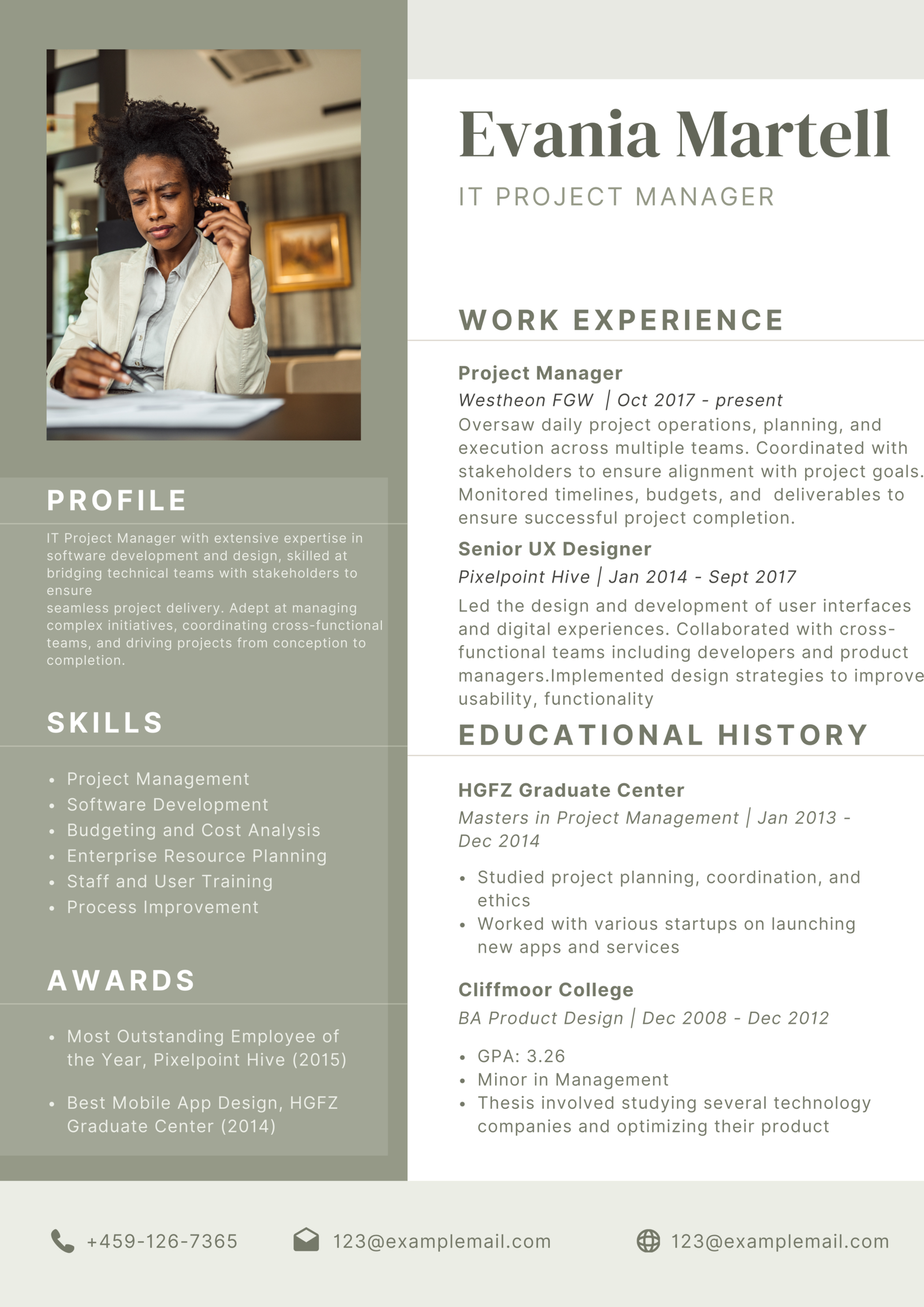 Modern CV 12 Modern CV Template – Clean Professional Resume Design