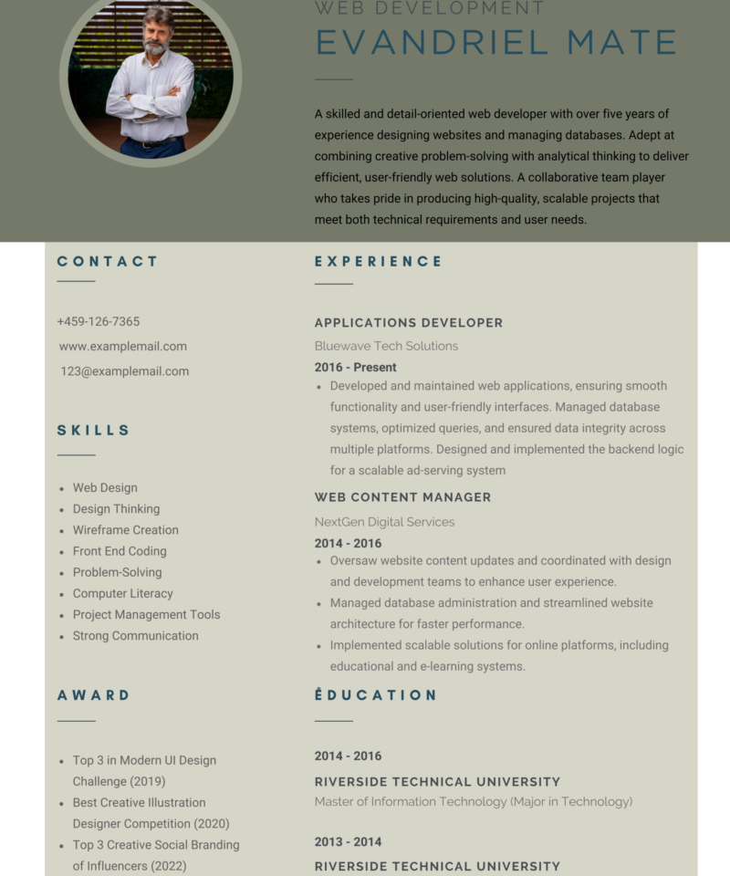 Modern CV Template – Clean Professional Resume Design