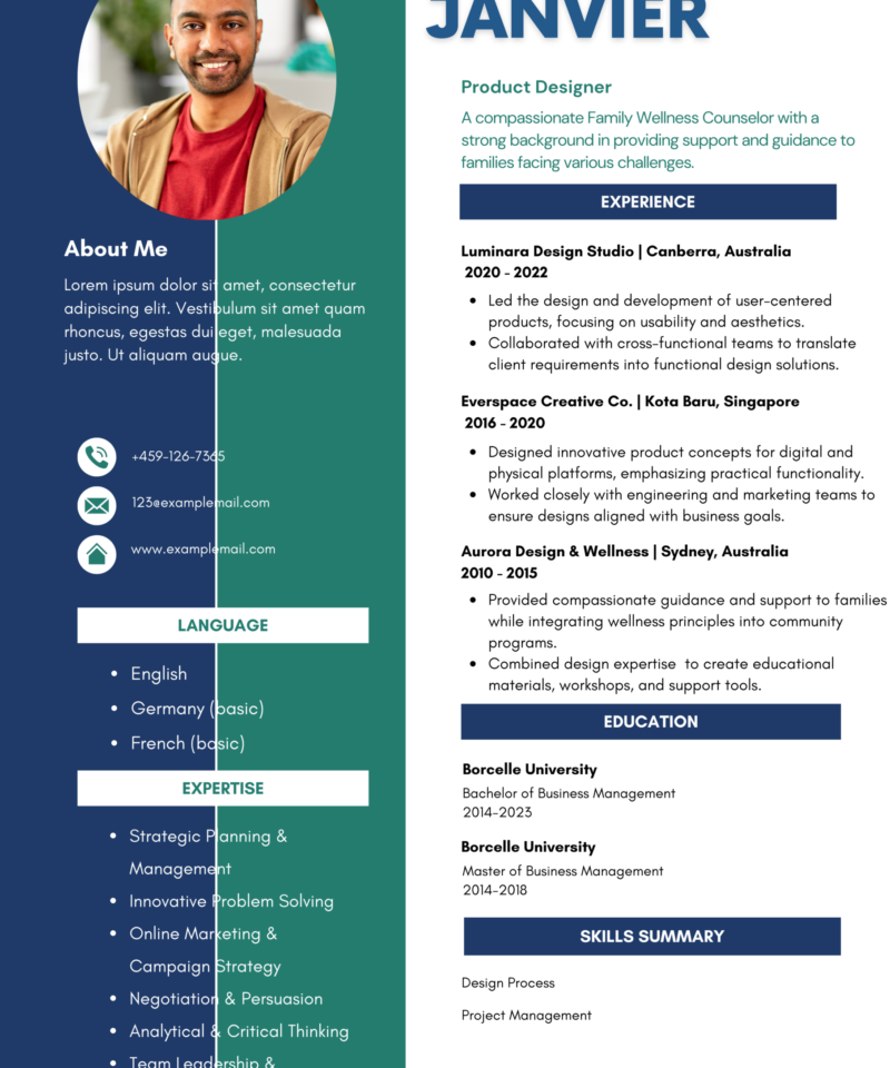 Modern CV Template – Clean Professional Resume Design