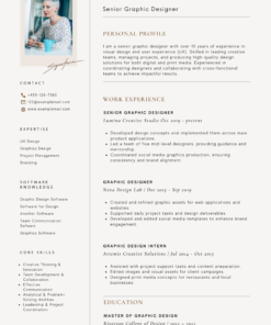 Modern CV Template – Clean Professional Resume Design