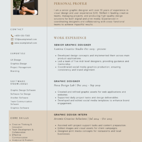 Modern CV Template – Clean Professional Resume Design