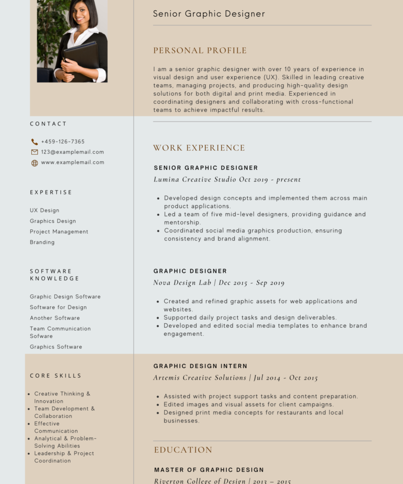Modern CV Template – Clean Professional Resume Design