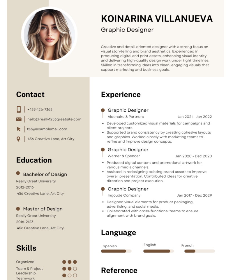 Modern CV Template – Clean Professional Resume Design