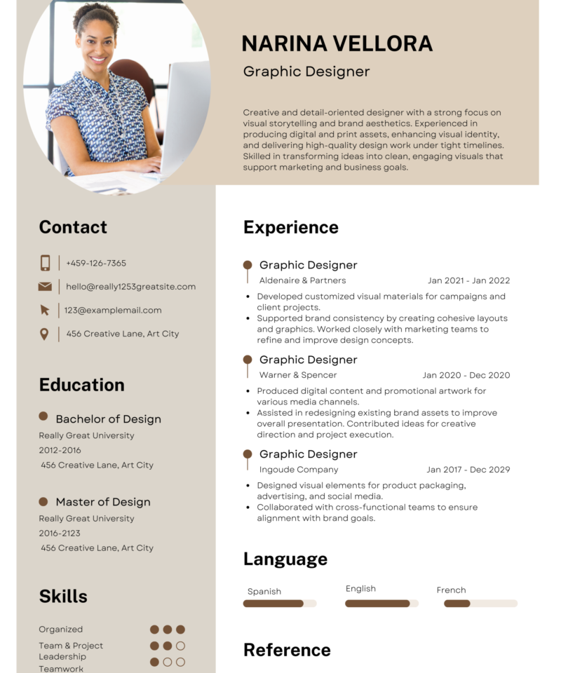 Modern CV Template – Clean Professional Resume Design
