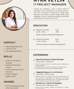 Modern CV Template – Clean Professional Resume Design