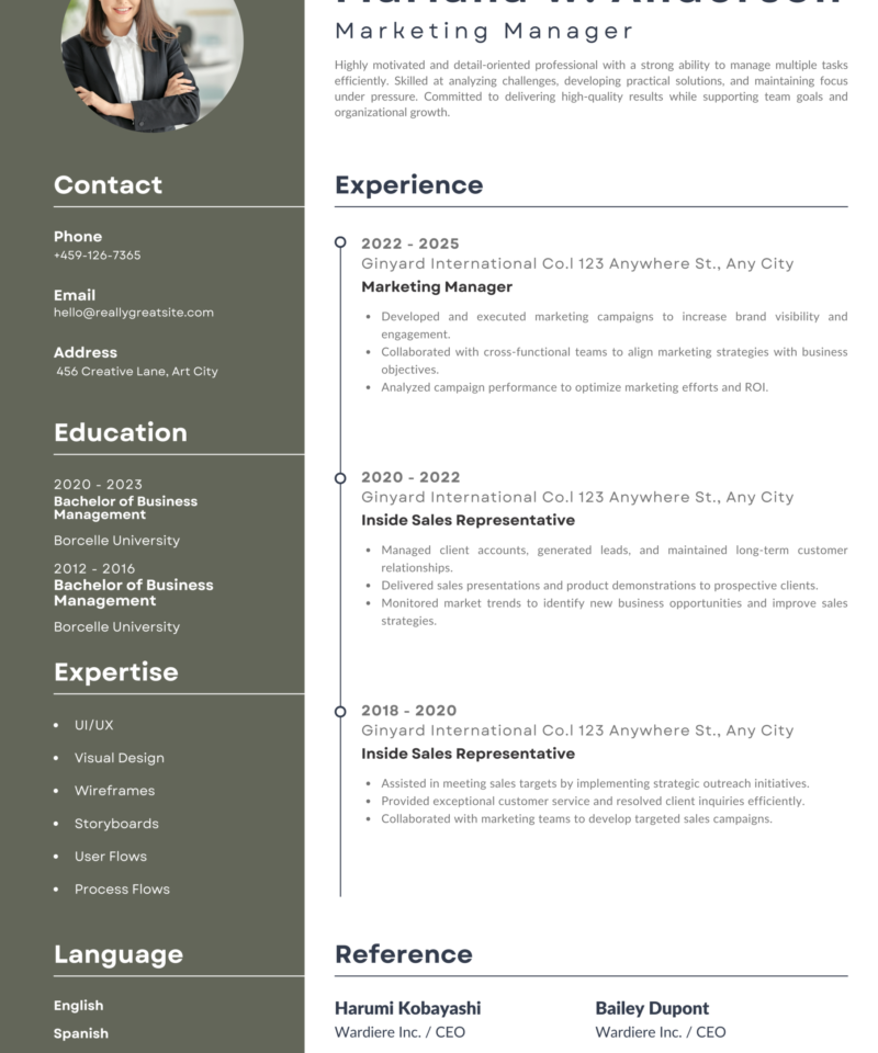 Modern CV Template – Clean Professional Resume Design
