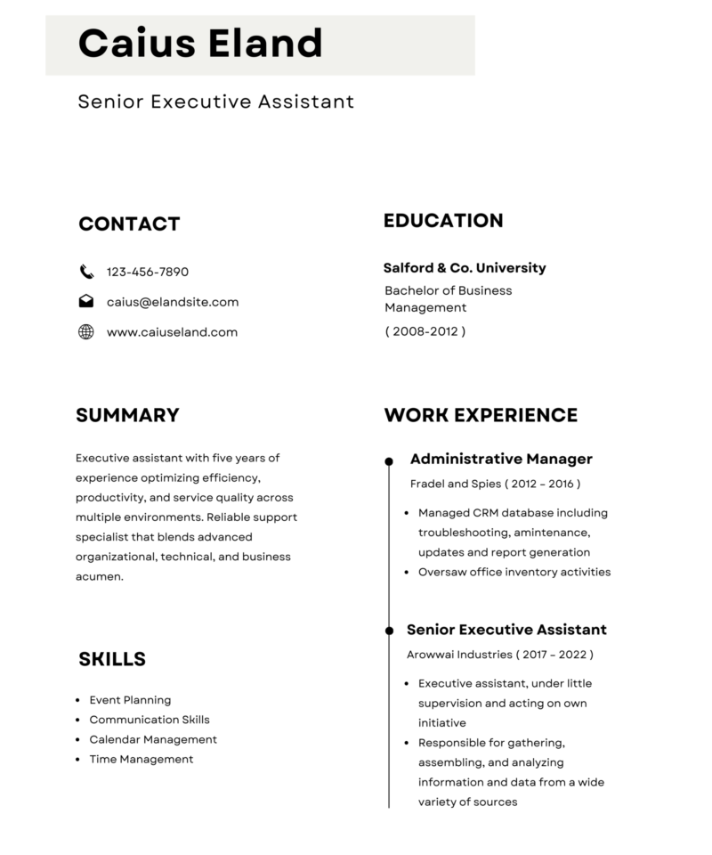 Simple CV Template